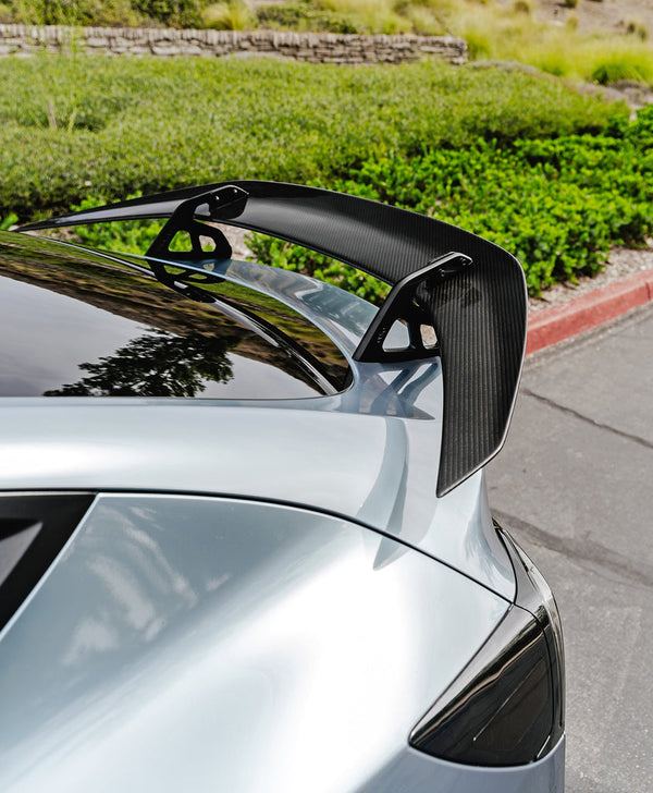 Tesla Model Y Dry Carbon Fiber AT-S Swan Neck Wing 2022+